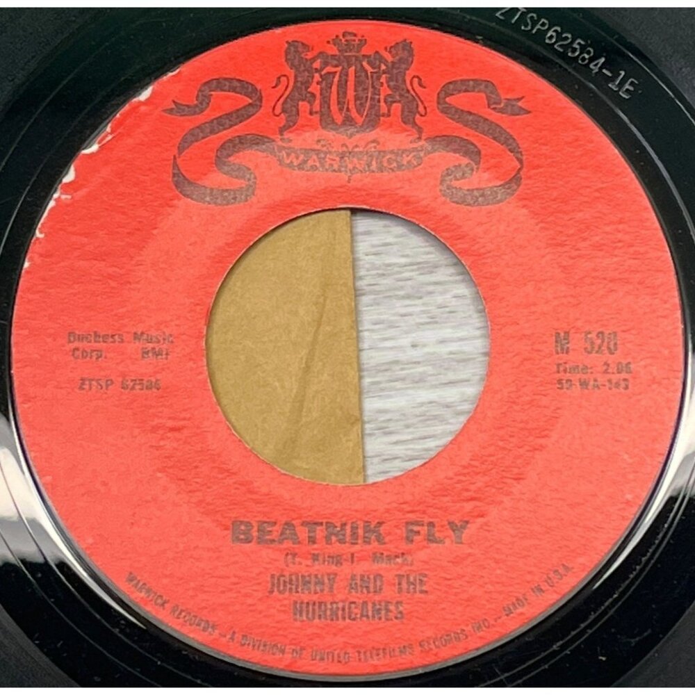 Johnny and the Hurricanes Beatnik Fly / Sand Storm 45 Vinyl 1960s Rock Warwick